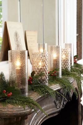 Antique lighted hurricanes