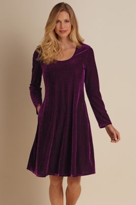 soft surroundings santiago stretch velvet dress