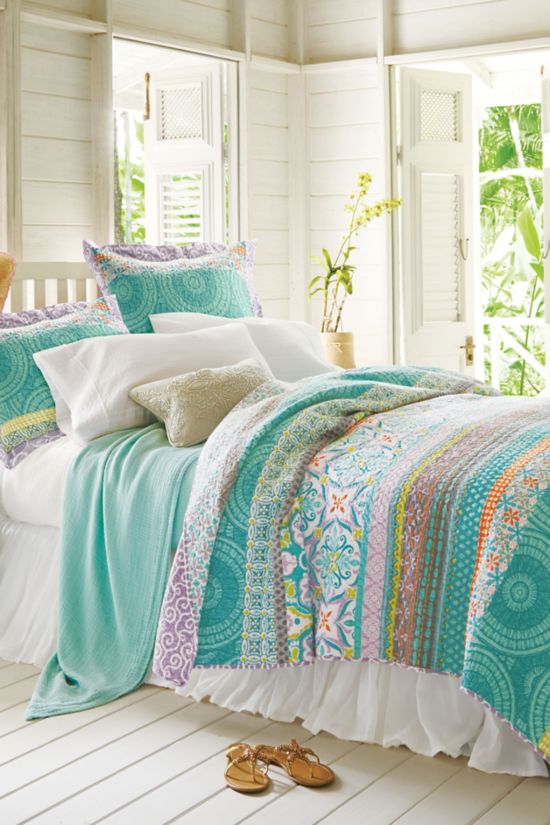 Positano Quilt Reversible Summer Quilt, Light Quilt For Summer Soft
